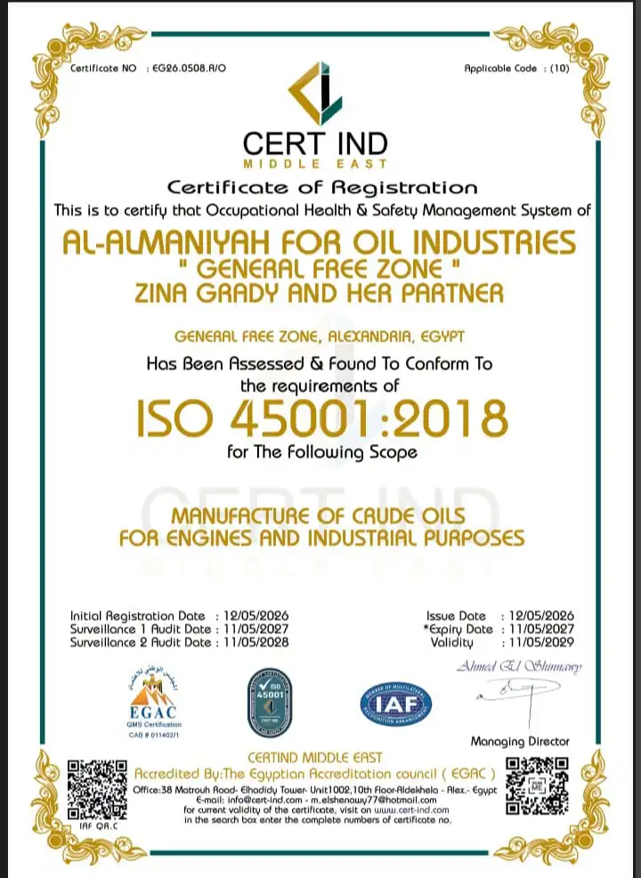 ISO 45001:2018 Certificate